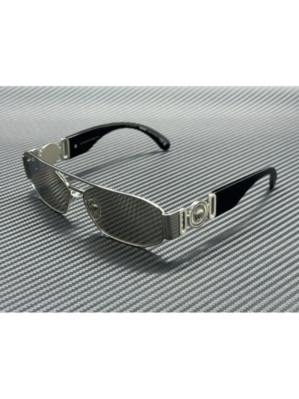New Versace Men Silver Sunglasses 58-14-140